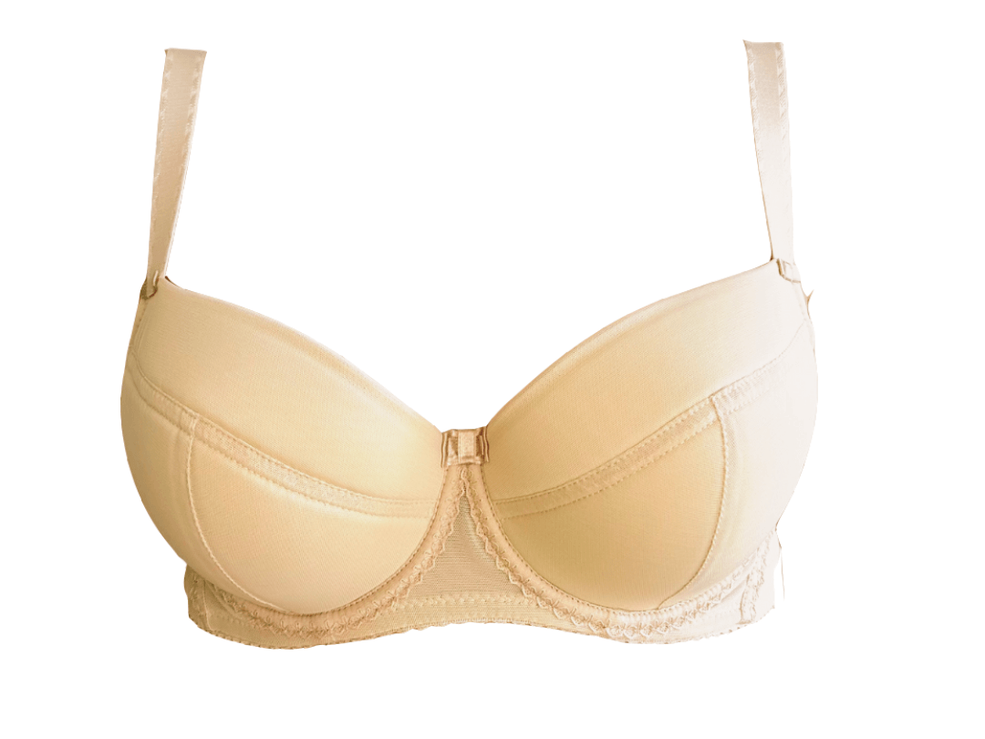 Unbranded beige padded underwired BRA size L cup C
